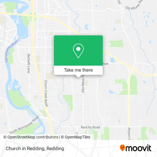 Church in Redding map