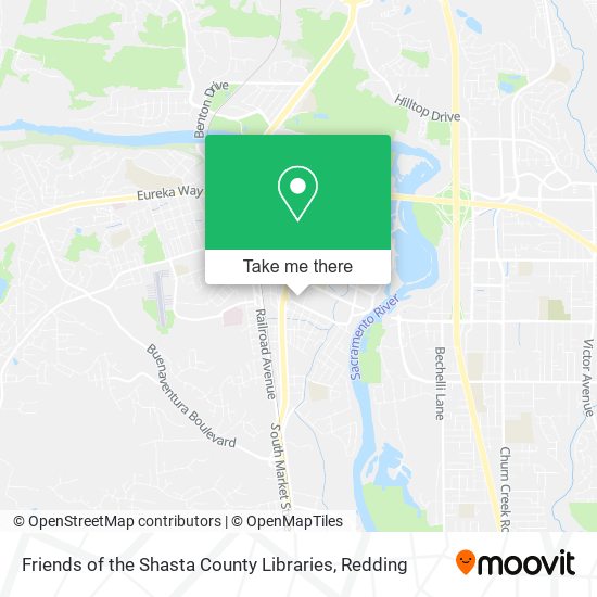 Friends of the Shasta County Libraries map