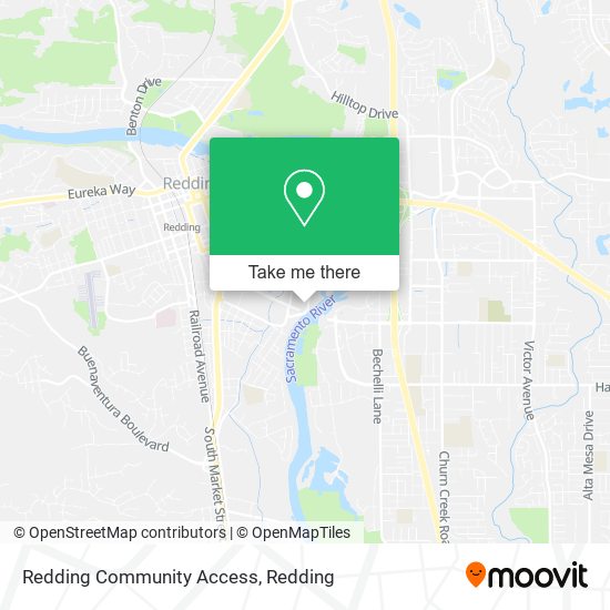 Redding Community Access map