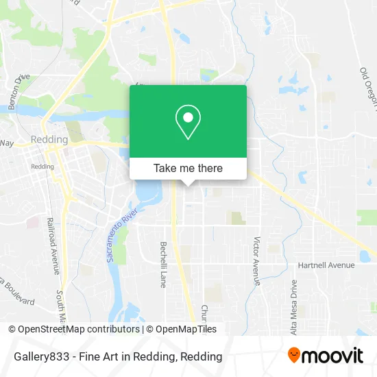 Gallery833 - Fine Art in Redding map