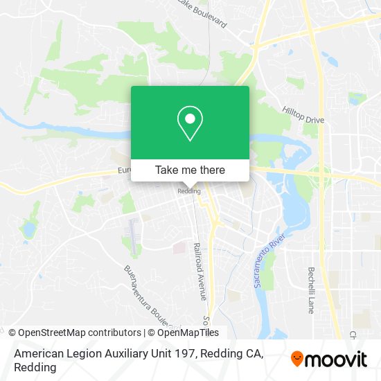 American Legion Auxiliary Unit 197, Redding CA map