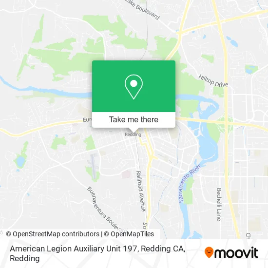 American Legion Auxiliary Unit 197, Redding CA map