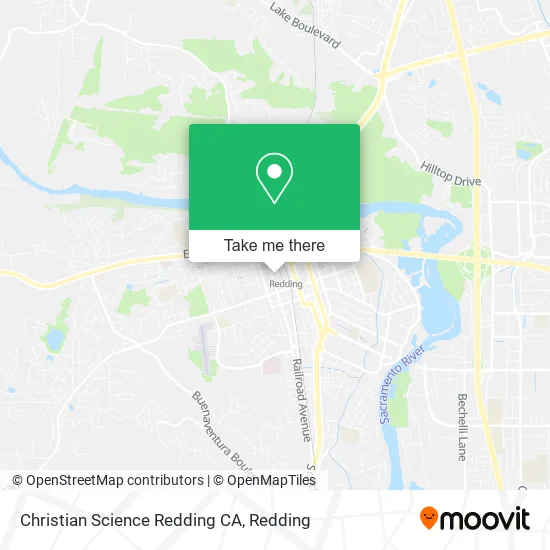 Christian Science Redding CA map