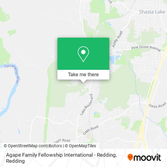 Mapa de Agape Family Fellowship International - Redding
