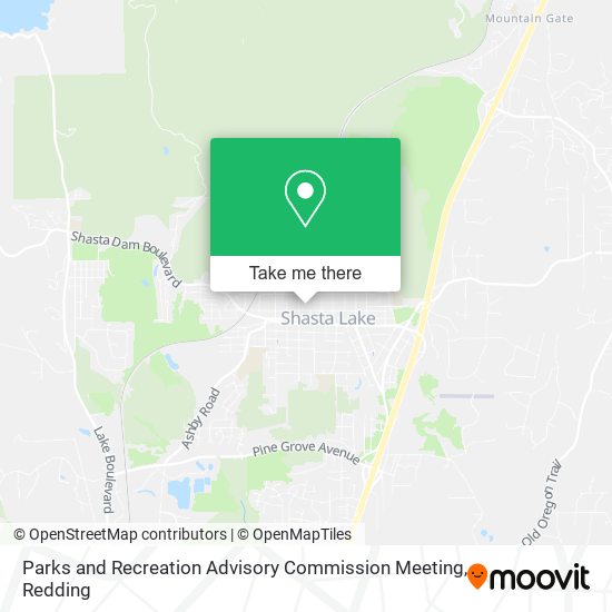 Parks and Recreation Advisory Commission Meeting map