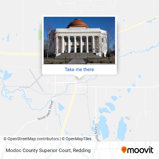 Modoc County Superior Court map