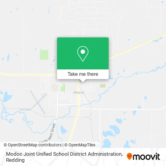 Modoc Joint Unified School District Administration map