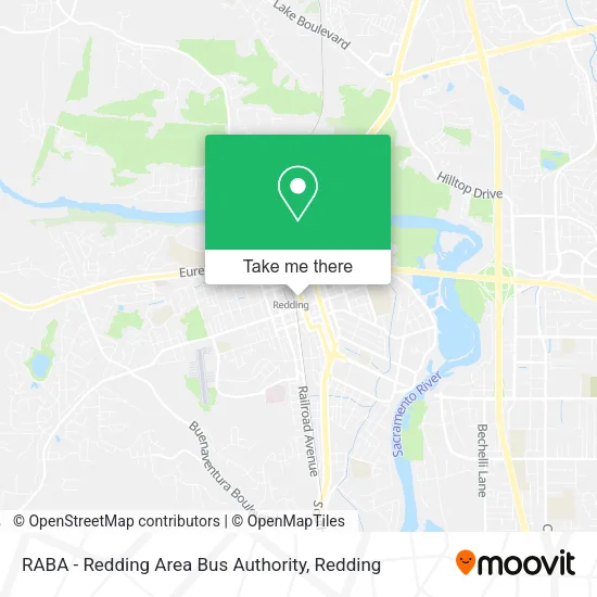 RABA - Redding Area Bus Authority map