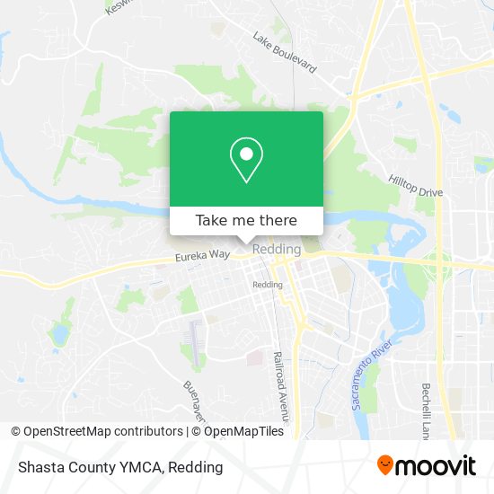 Shasta County YMCA map