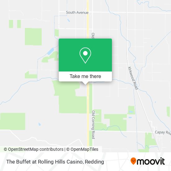 The Buffet at Rolling Hills Casino map