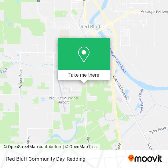 Mapa de Red Bluff Community Day
