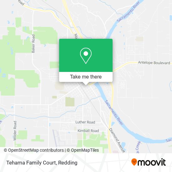 Tehama Family Court map