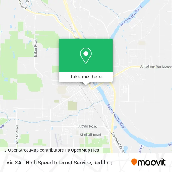 Mapa de Via SAT High Speed Internet Service