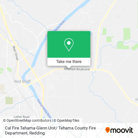 Cal Fire Tehama-Glenn Unit/ Tehama County Fire Department map