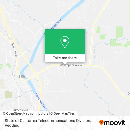 State of California Telecommunications Division map