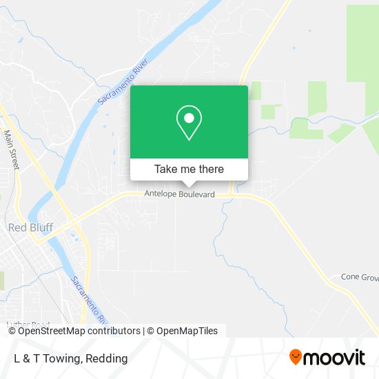 L & T Towing map