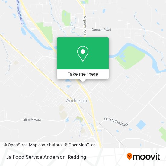 Ja Food Service Anderson map