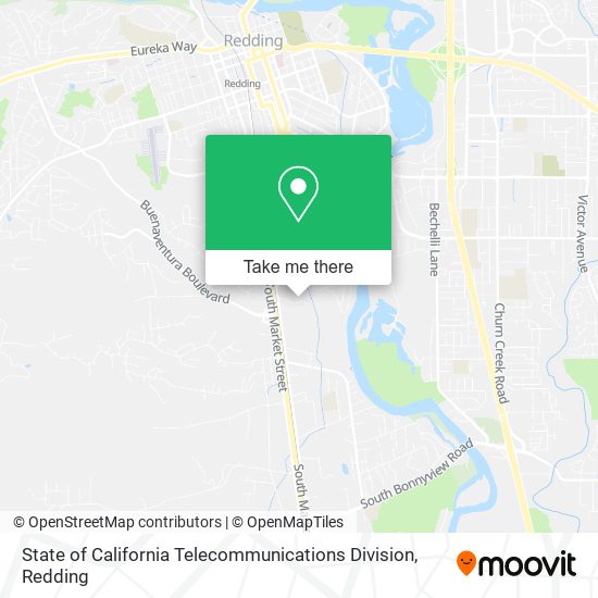 State of California Telecommunications Division map