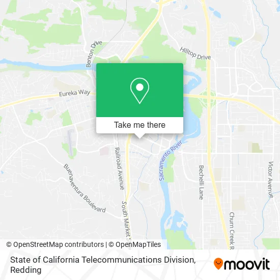 Mapa de State of California Telecommunications Division