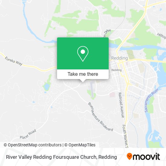River Valley Redding Foursquare Church map