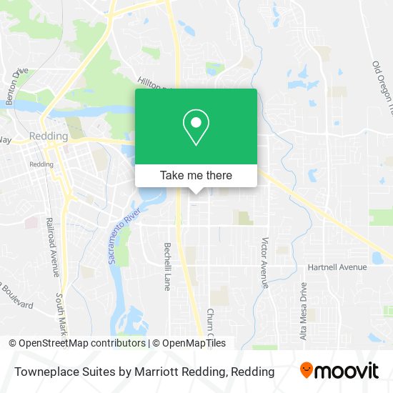 Towneplace Suites by Marriott Redding map