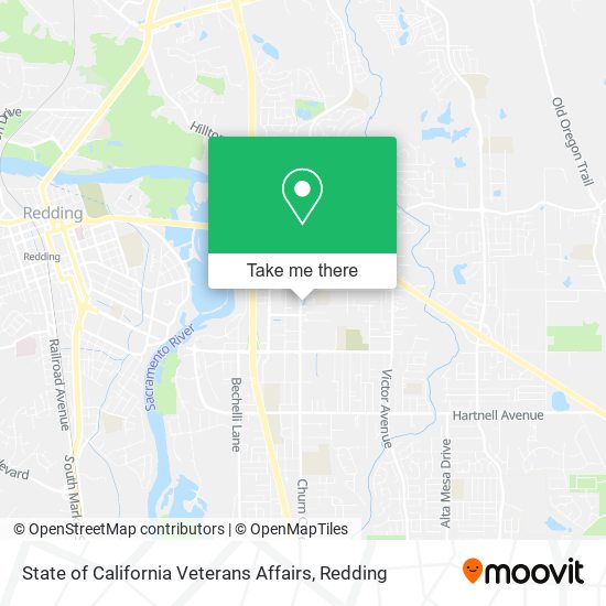 State of California Veterans Affairs map