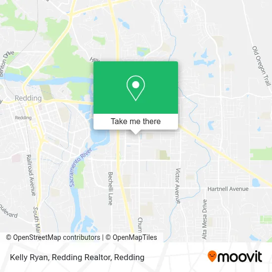 Kelly Ryan, Redding Realtor map