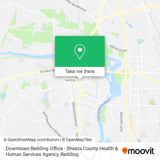 Downtown Redding Office - Shasta County Health & Human Services Agency map