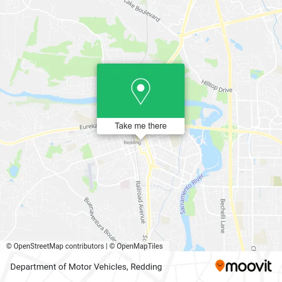 Department of Motor Vehicles map
