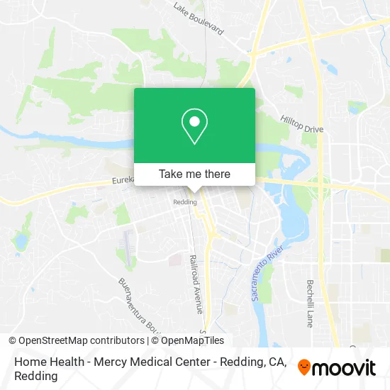 Mapa de Home Health - Mercy Medical Center - Redding, CA