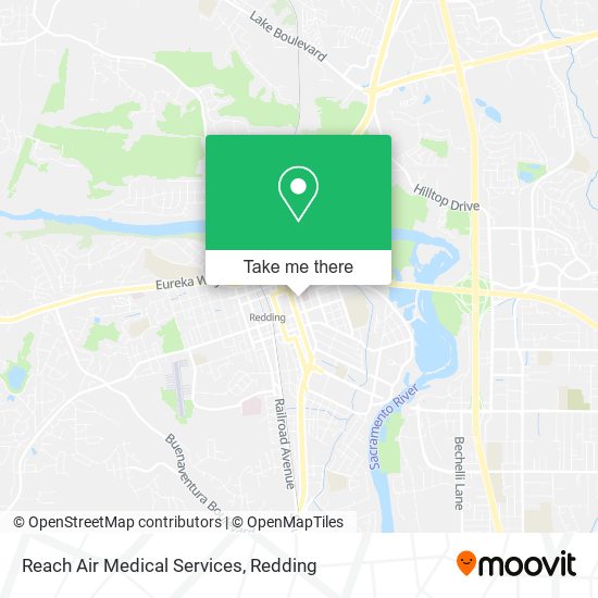 Reach Air Medical Services map