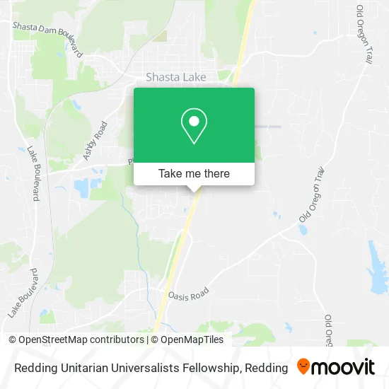 Mapa de Redding Unitarian Universalists Fellowship