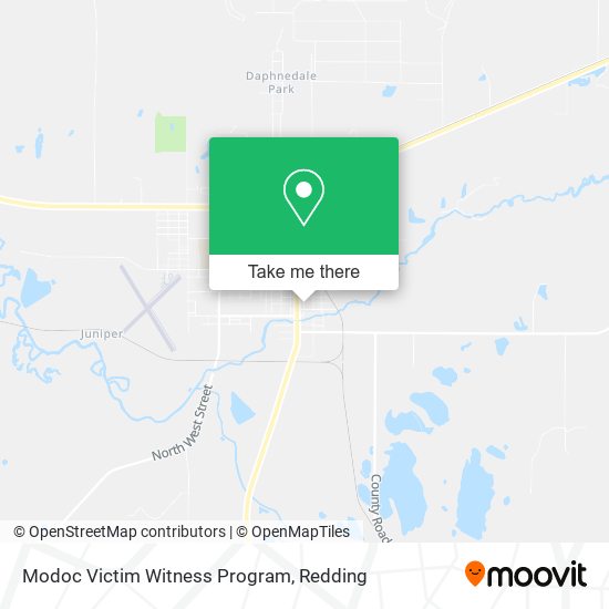 Modoc Victim Witness Program map