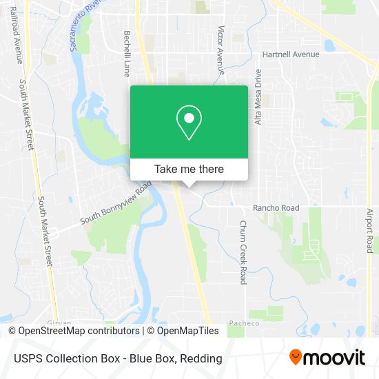USPS Collection Box - Blue Box map