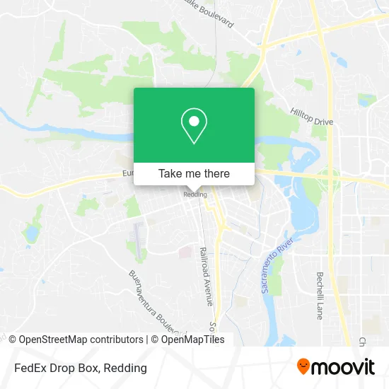 FedEx Drop Box map
