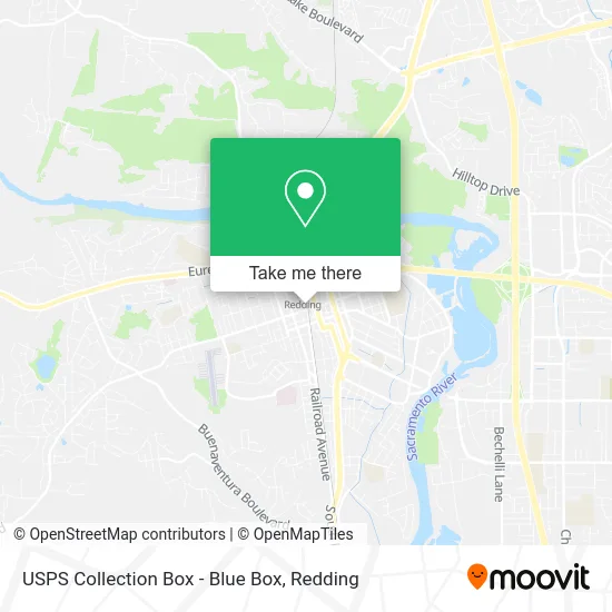 USPS Collection Box - Blue Box map