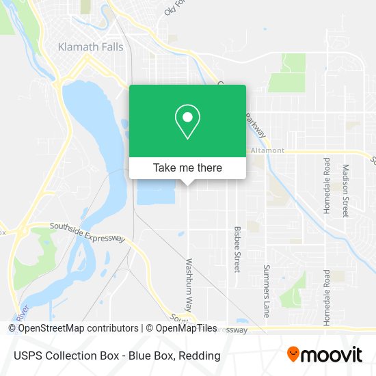 USPS Collection Box - Blue Box map