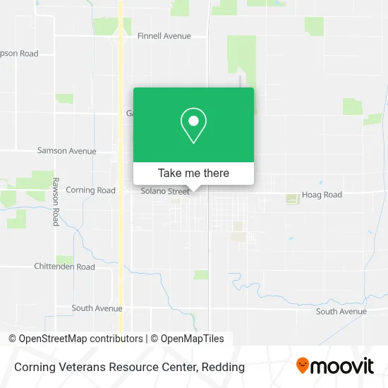 Corning Veterans Resource Center map
