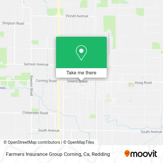 Farmers Insurance Group Corning, Ca map