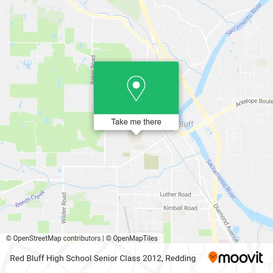 Red Bluff High School Senior Class 2012 map