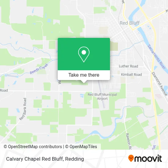 Calvary Chapel Red Bluff map