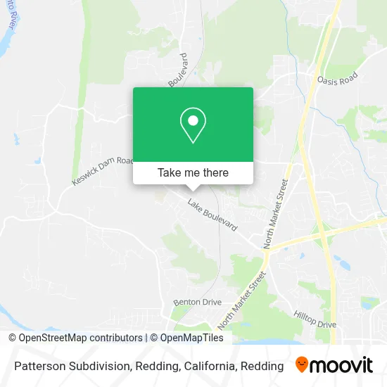 Patterson Subdivision, Redding, California map