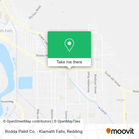 Rodda Paint Co. - Klamath Falls map