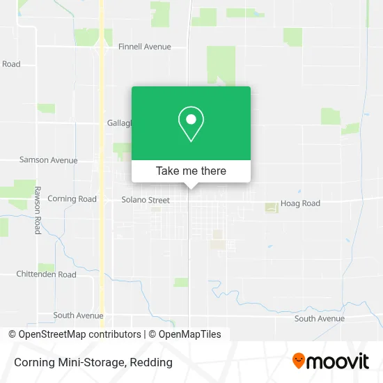 Corning Mini-Storage map