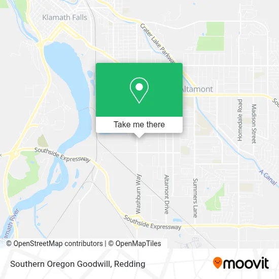 Southern Oregon Goodwill map