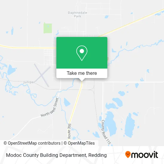 Modoc County Building Department map
