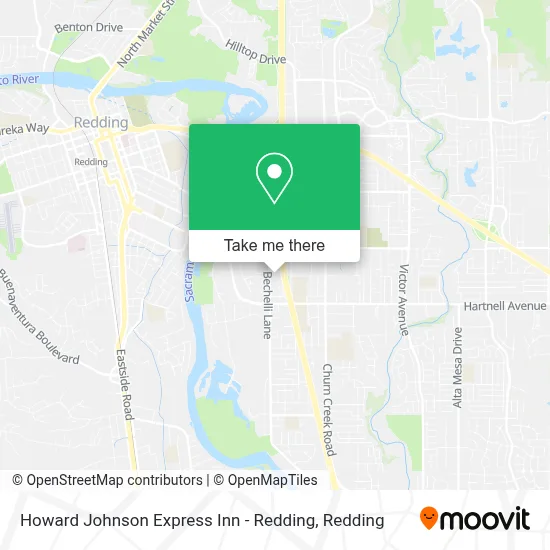 Howard Johnson Express Inn - Redding map