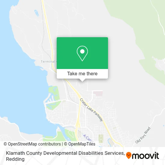 Klamath County Developmental Disabilities Services map