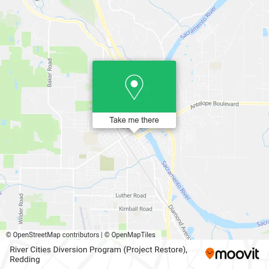 Mapa de River Cities Diversion Program (Project Restore)
