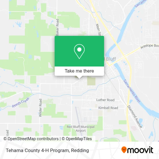 Tehama County 4-H Program map